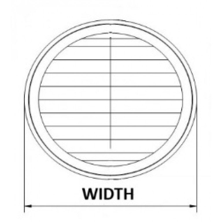 Circle Shutter With Horizontal Louvers