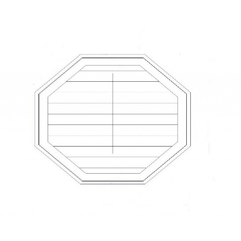 Octagon Shutter With Horizontal Louvers