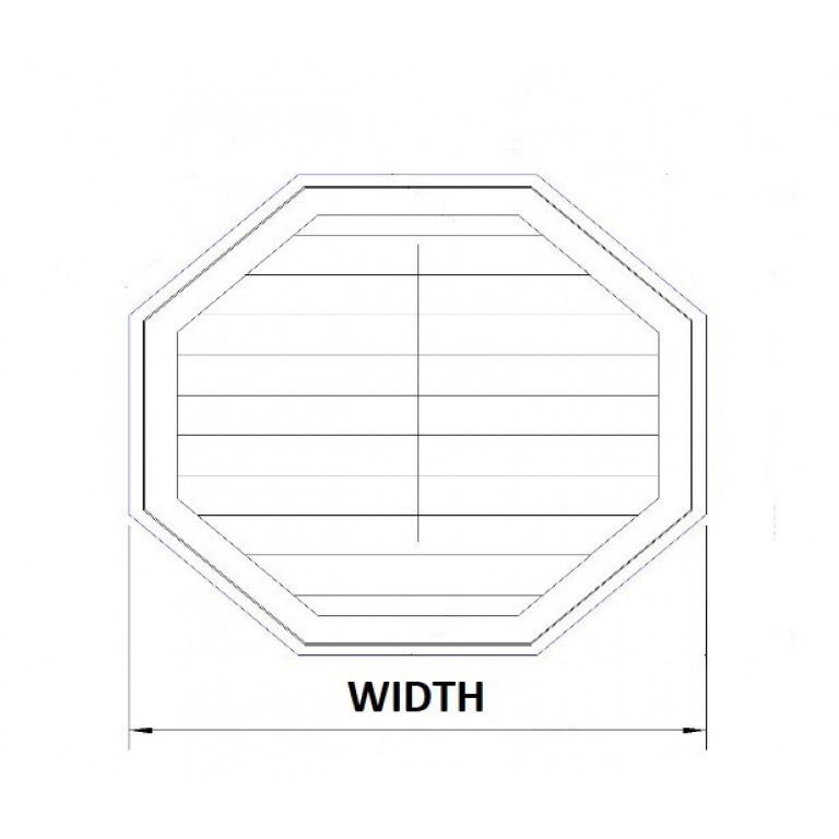 Octagon Shutter With Horizontal Louvers