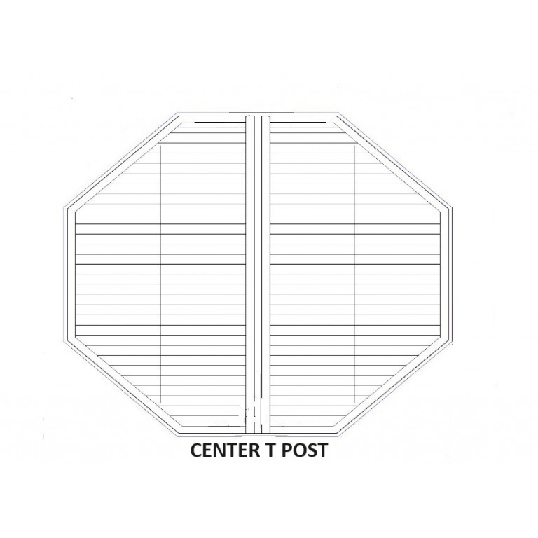 Octagon 2 Panel With Center T Post