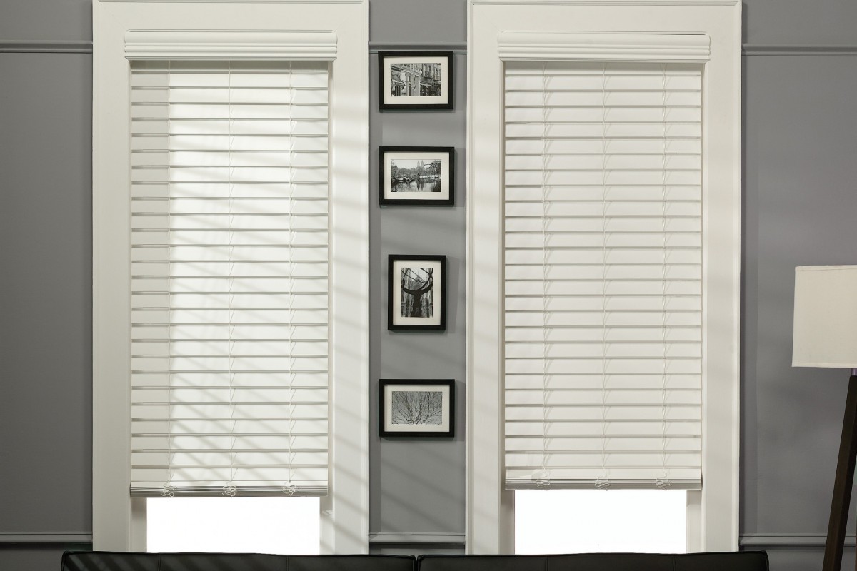 Designer Cordless Faux Wood Blinds