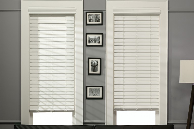 Designer Cordless Faux Wood Blinds