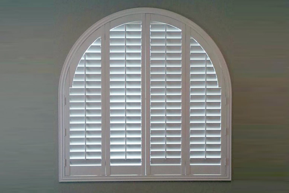 Louvered Arched Poly Shutters From Direct Buy Blinds