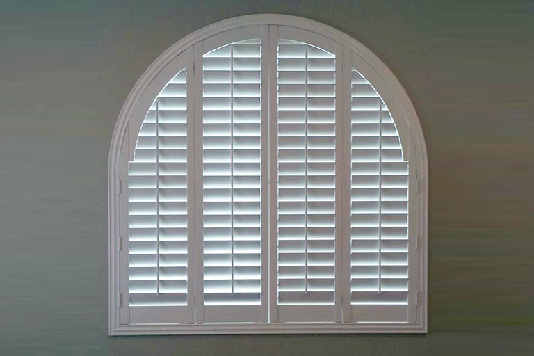 Premium Louvered Arched Poly Shutter
