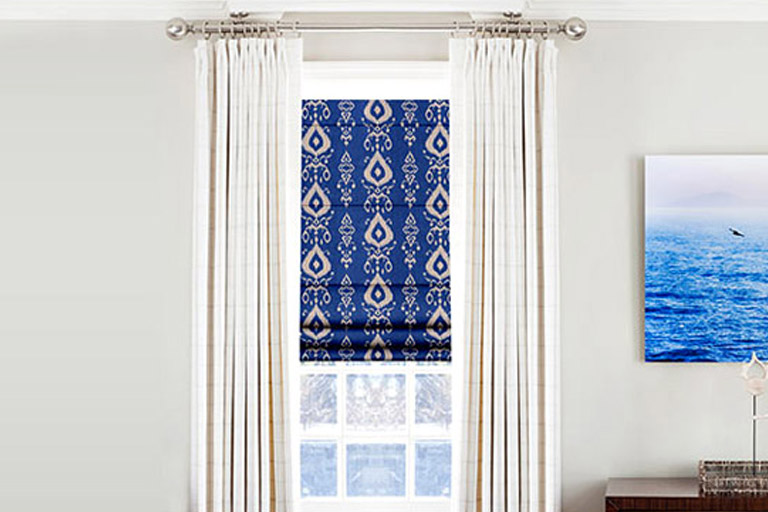 Designer Prints and Floral Roman Shades