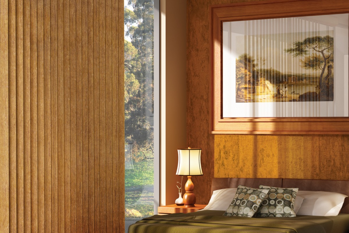 Smooth Grain Faux Wood Classic Vertical Blind