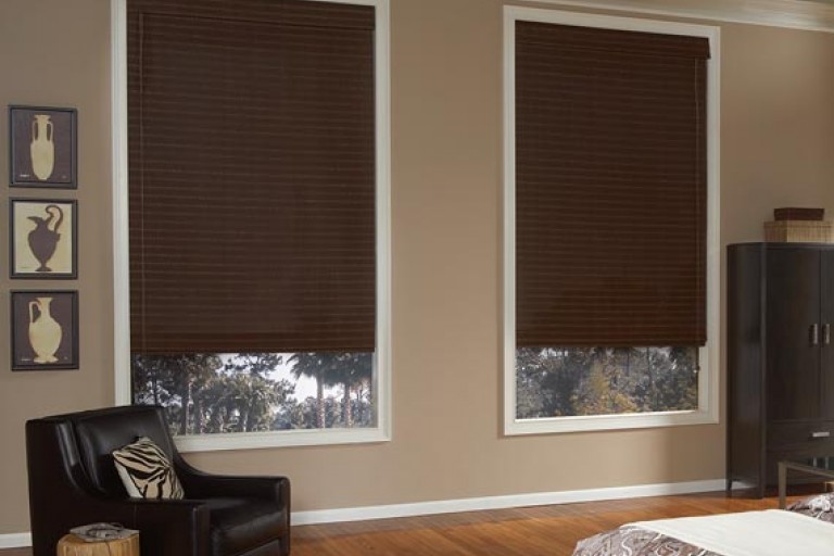 2" Cordless Premium Privacy No Holes Wood Blinds