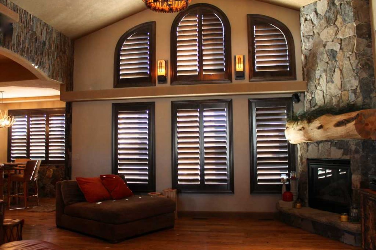 Premium Stained Wood Shutter