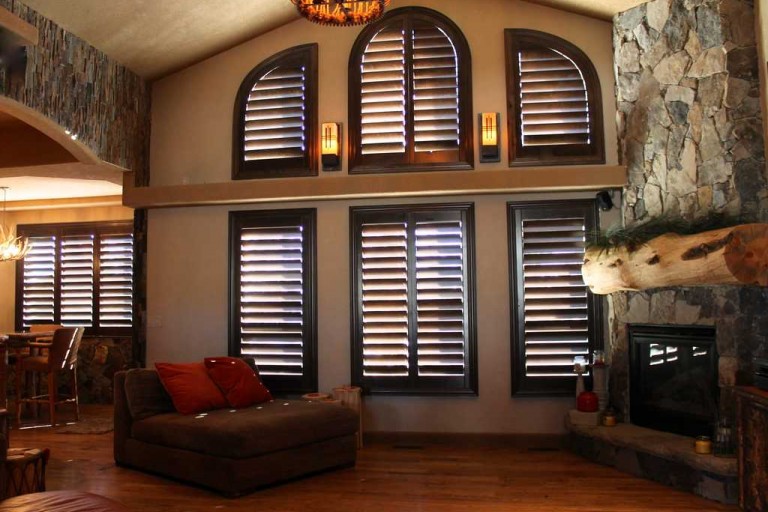 Premium Stained Wood Shutter
