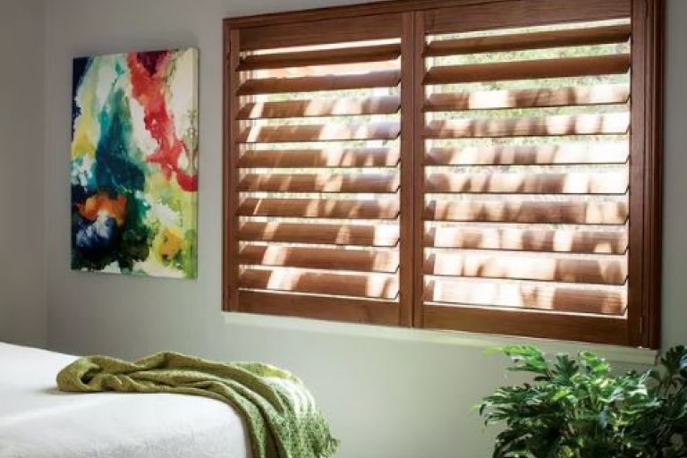 Premium Stained Wood Shutter