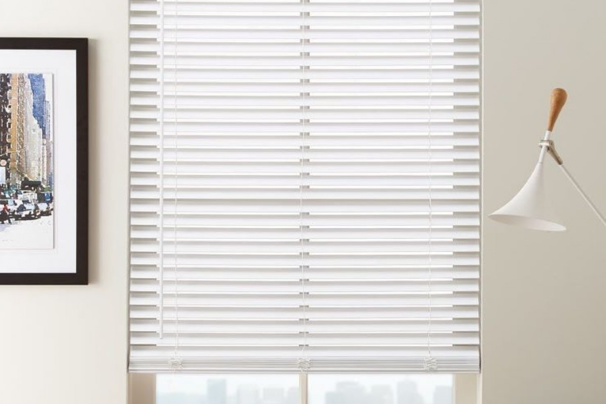 Designer Cordless Faux Wood Blinds