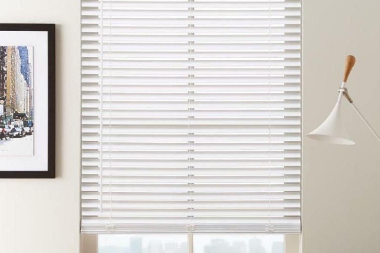Designer Cordless Faux Wood Blinds