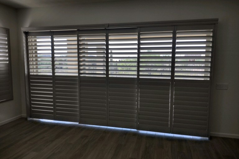 Premium Rush Triple Track Bypass Sliding Poly Shutter