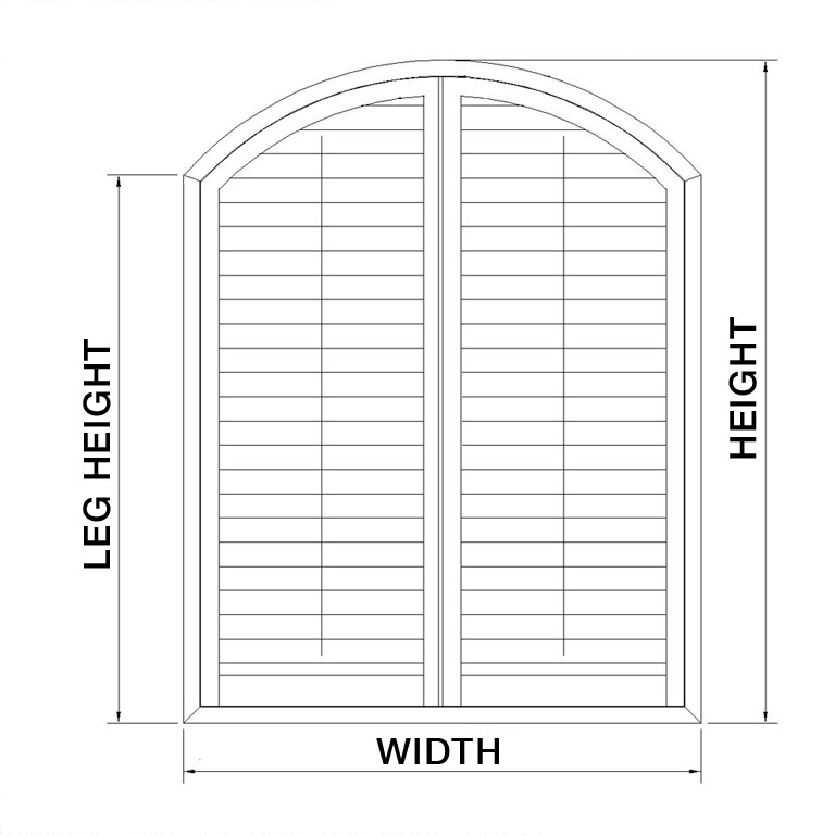 Louvered Arched Poly Shutters from Direct Buy Blinds